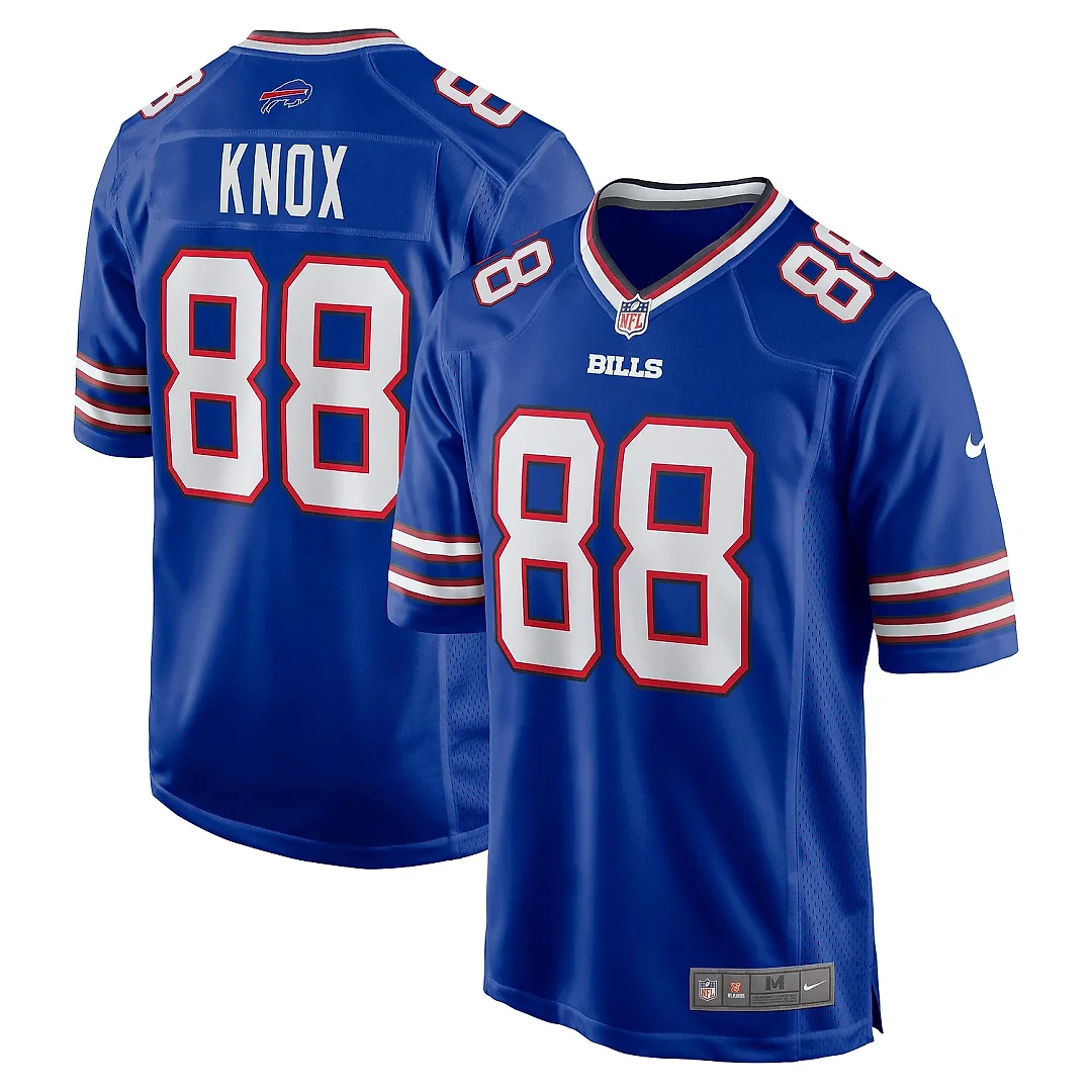 Zennovawear Men's Buffalo Bills Dawson Knox Royal Game Player Jersey