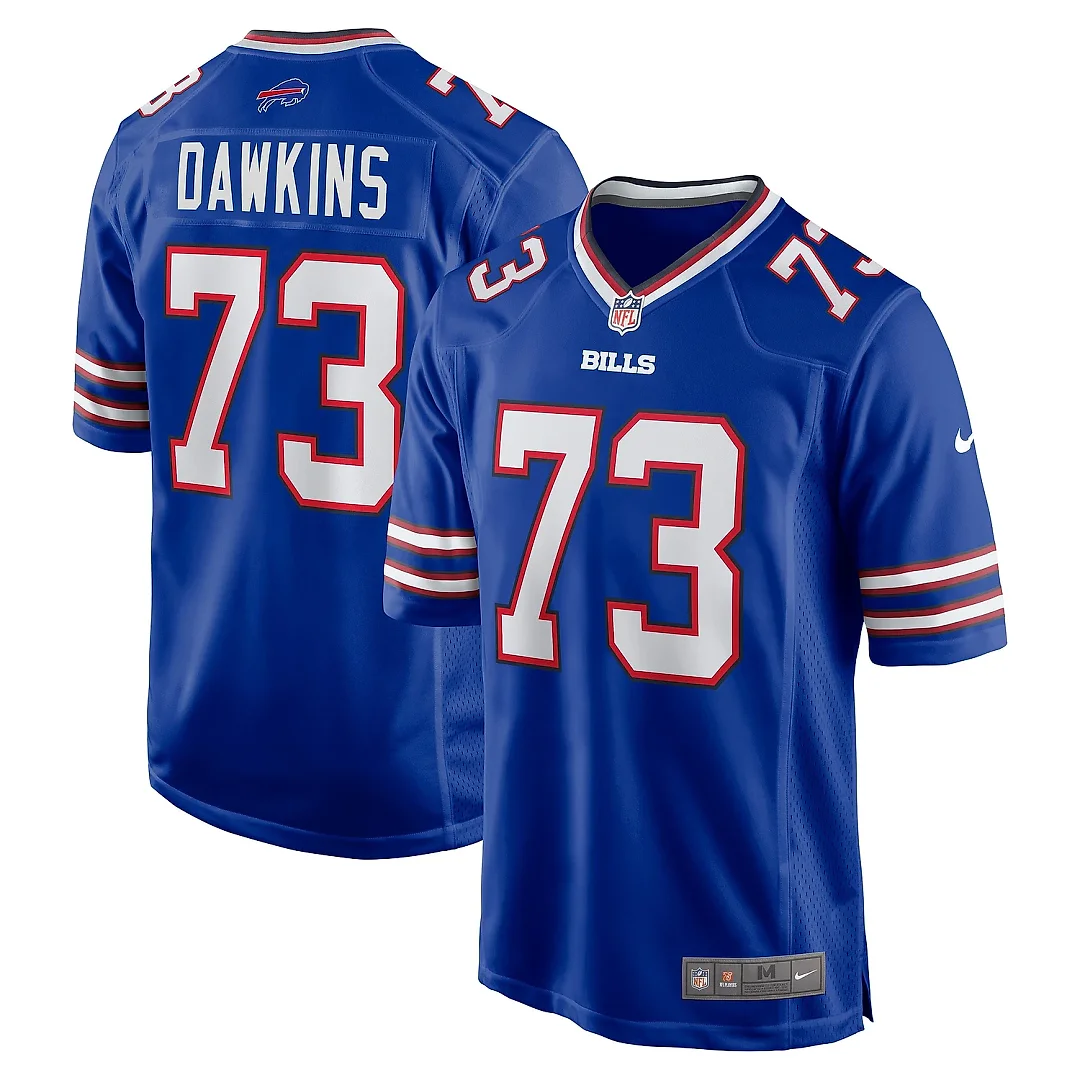 Zennovawear Men's Buffalo Bills Dion Dawkins Royal Game Player Jersey