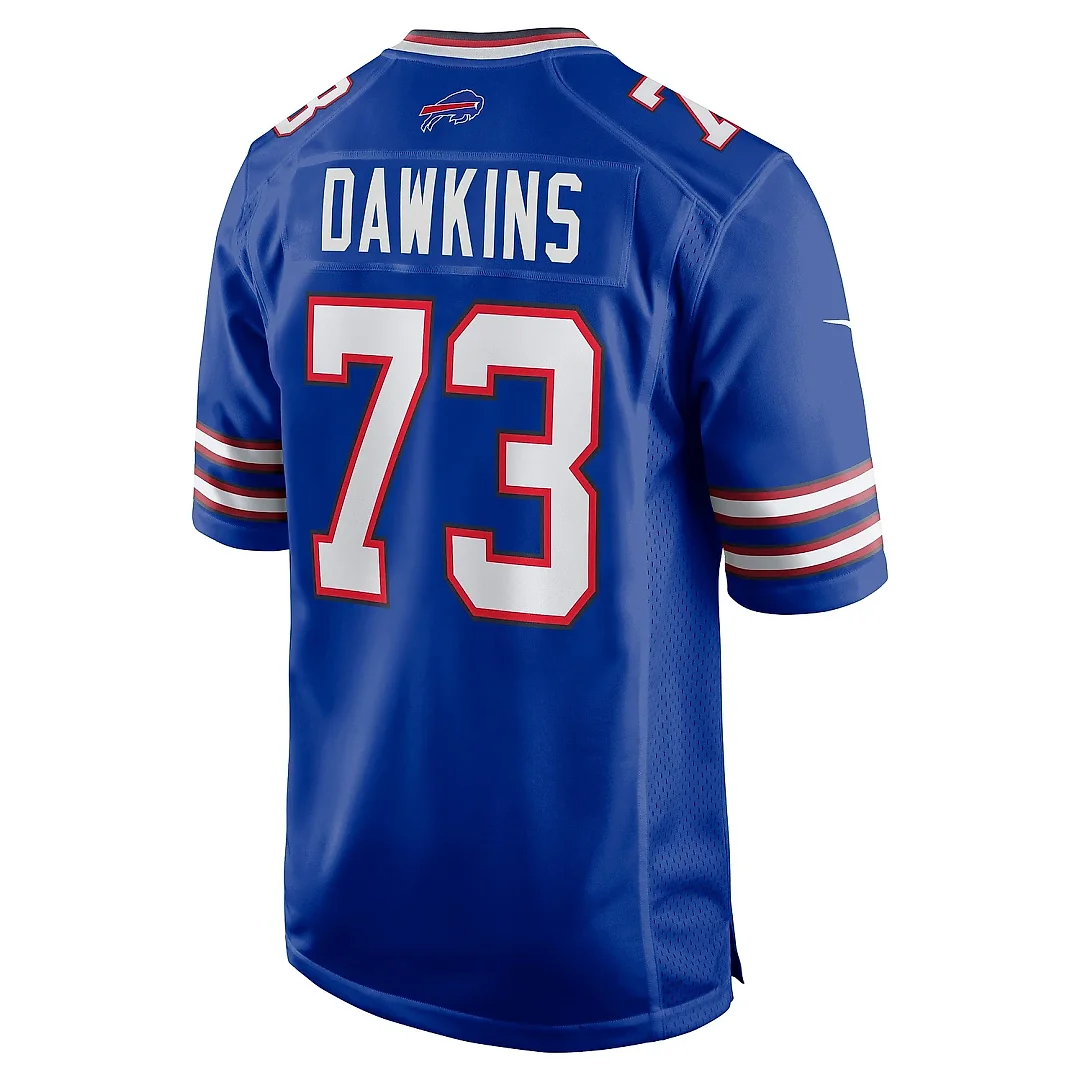 Zennovawear Men's Buffalo Bills Dion Dawkins Royal Game Player Jersey