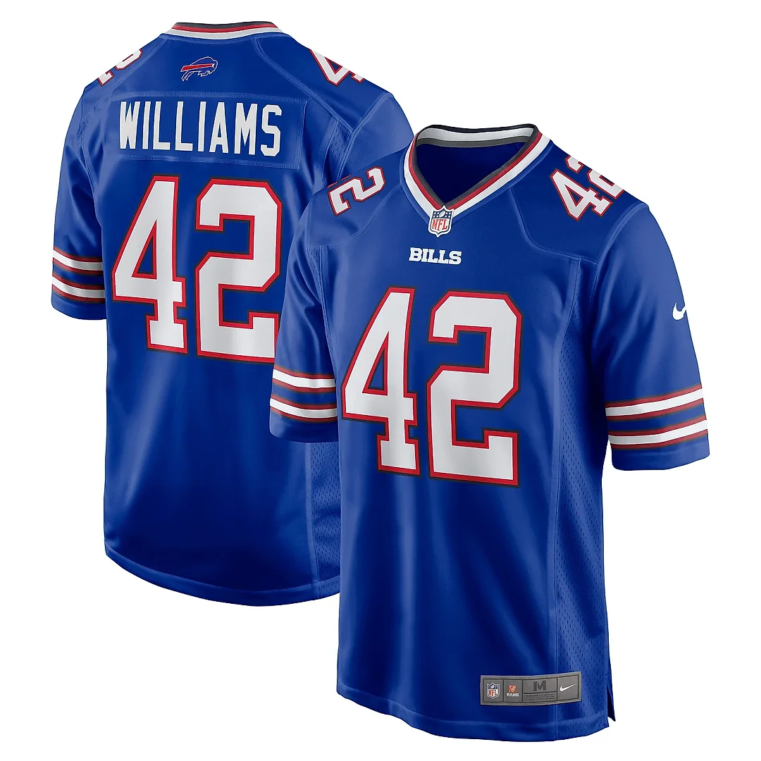 Zennovawear Men's Buffalo Bills Dorian Williams Royal Home Game Jersey