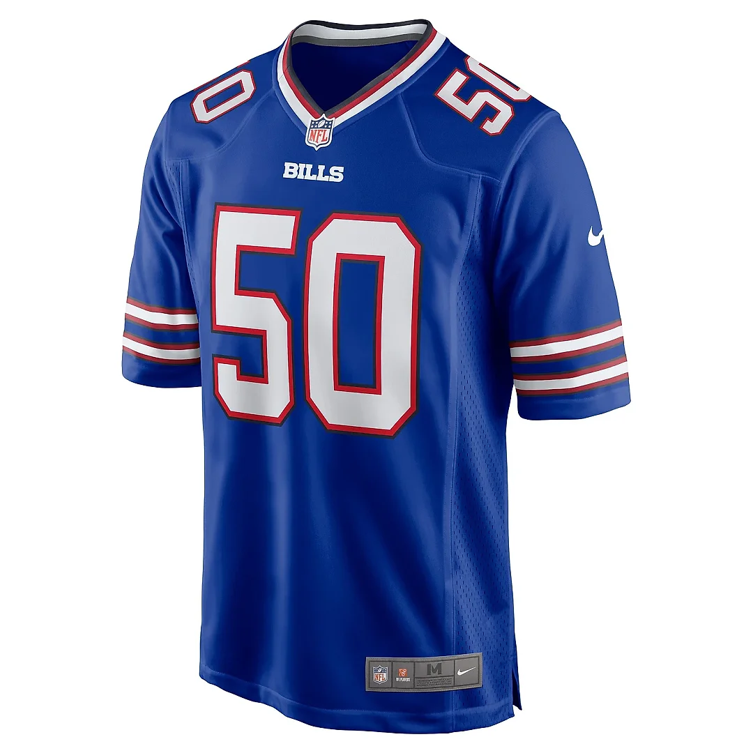 Zennovawear Men's Buffalo Bills Gregory Rousseau Royal Game Player Jersey