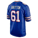Zennovawear Men's Buffalo Bills Gunner Britton Royal Game Jersey