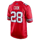 Zennovawear Men's Buffalo Bills James Cook Red Alternate Game Jersey