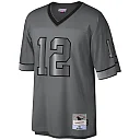 Zennovawear Men's Buffalo Bills Jim Kelly Mitchell & Ness Charcoal 1990 Retired Player Metal Legacy Jersey