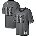 Zennovawear Men's Buffalo Bills Jim Kelly Mitchell & Ness Charcoal 1990 Retired Player Metal Legacy Jersey