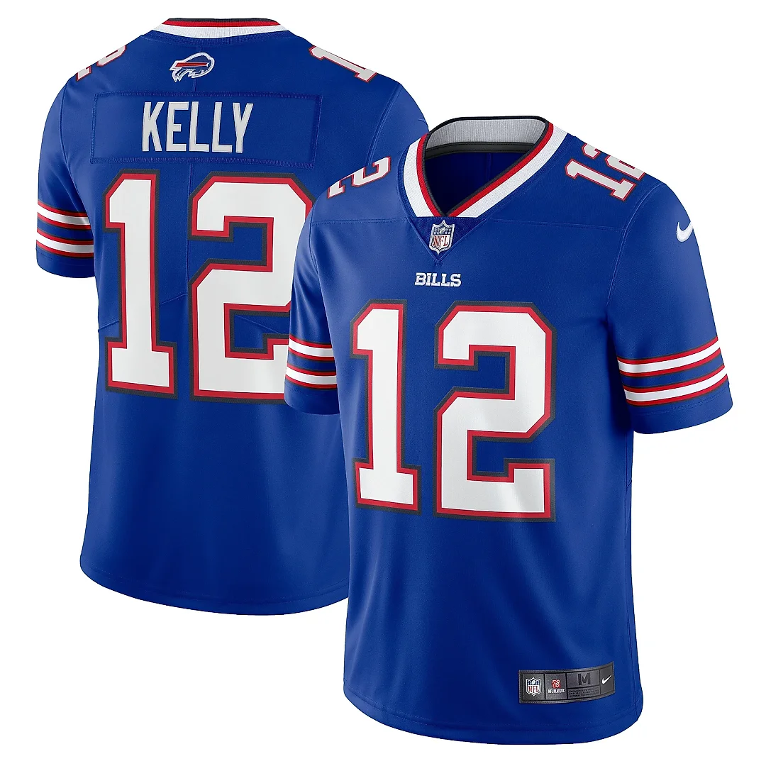 Zennovawear Men's Buffalo Bills Jim Kelly Royal '90s Throwback Retired Player Limited Jersey