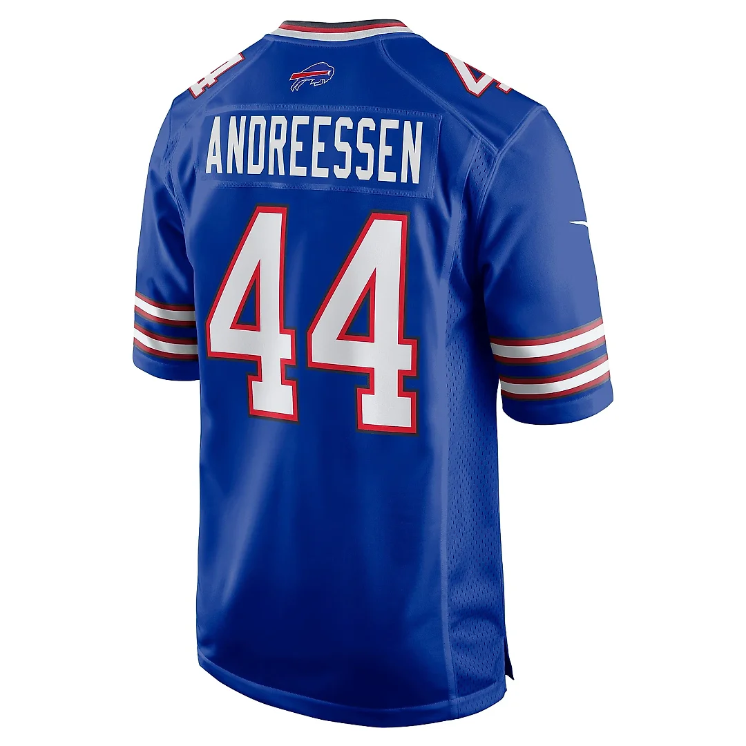 Zennovawear Men's Buffalo Bills Joe Andreessen Royal Game Jersey