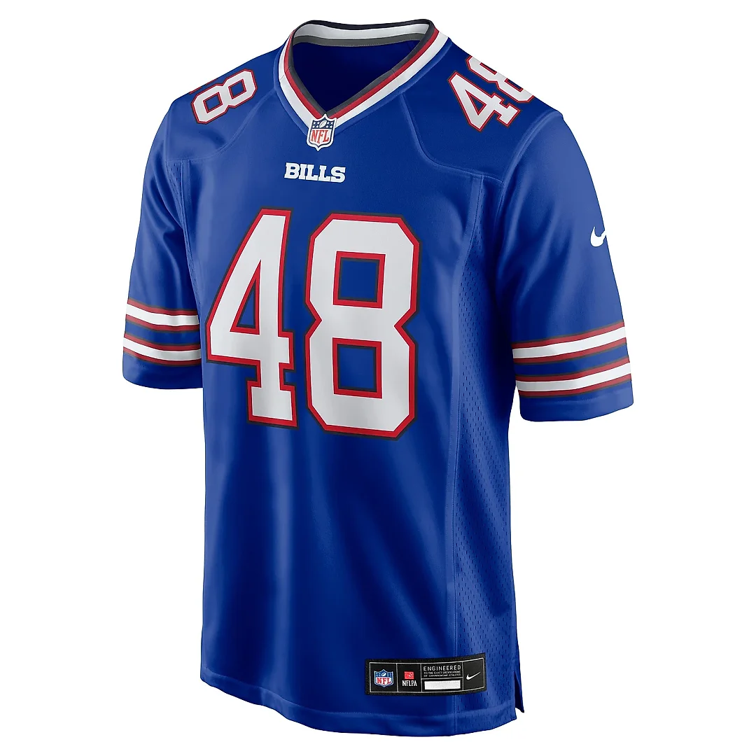 Zennovawear Men's Buffalo Bills Joel Wilson Royal Team Game Jersey