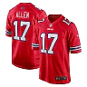 Zennovawear Men's Buffalo Bills Josh Allen Red Alternate Game Jersey