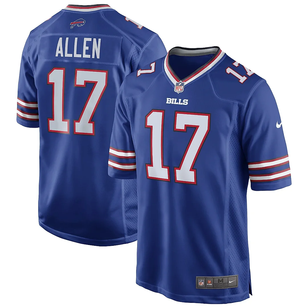 Zennovawear Men's Buffalo Bills Josh Allen Royal Team Game Player Jersey