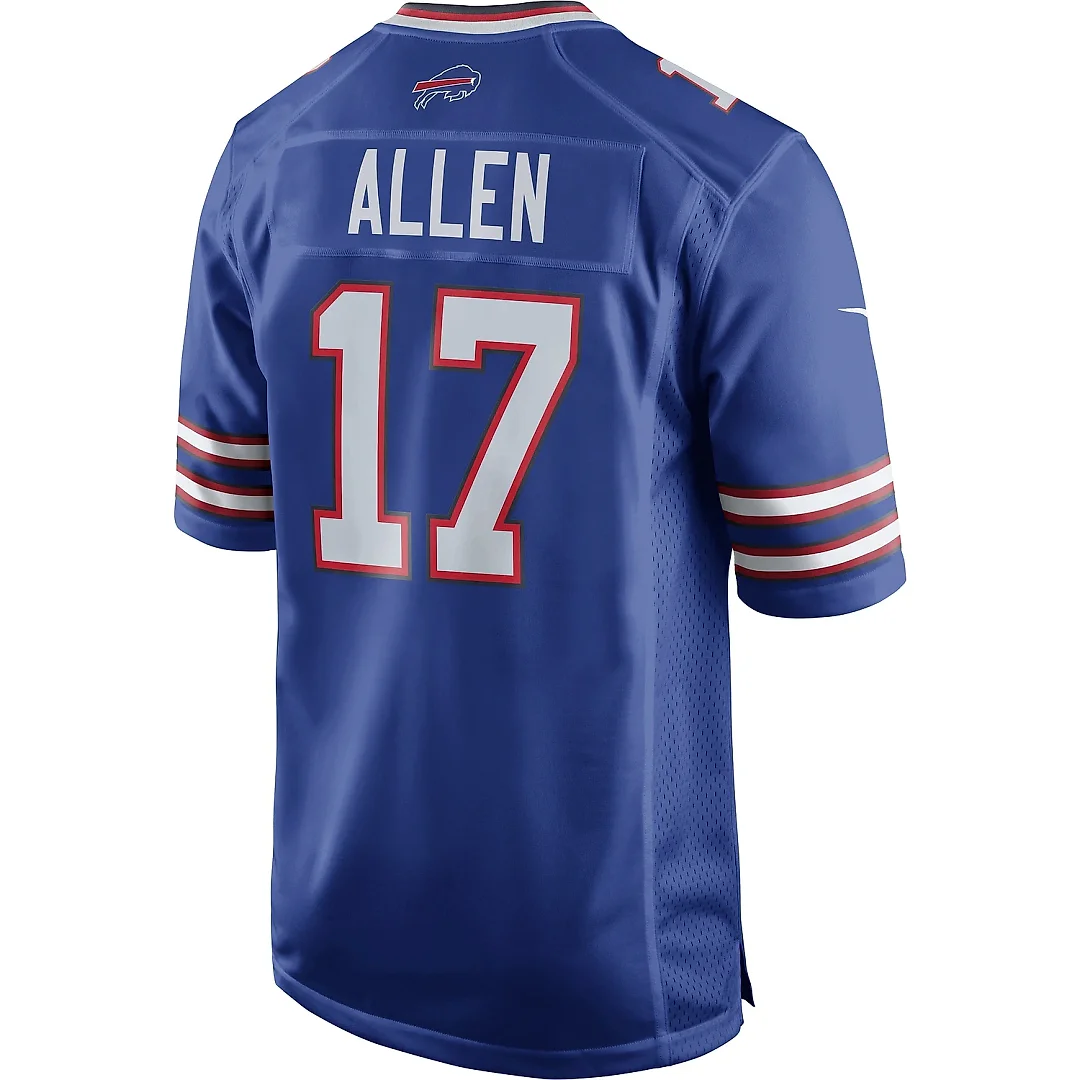 Zennovawear Men's Buffalo Bills Josh Allen Royal Team Game Player Jersey