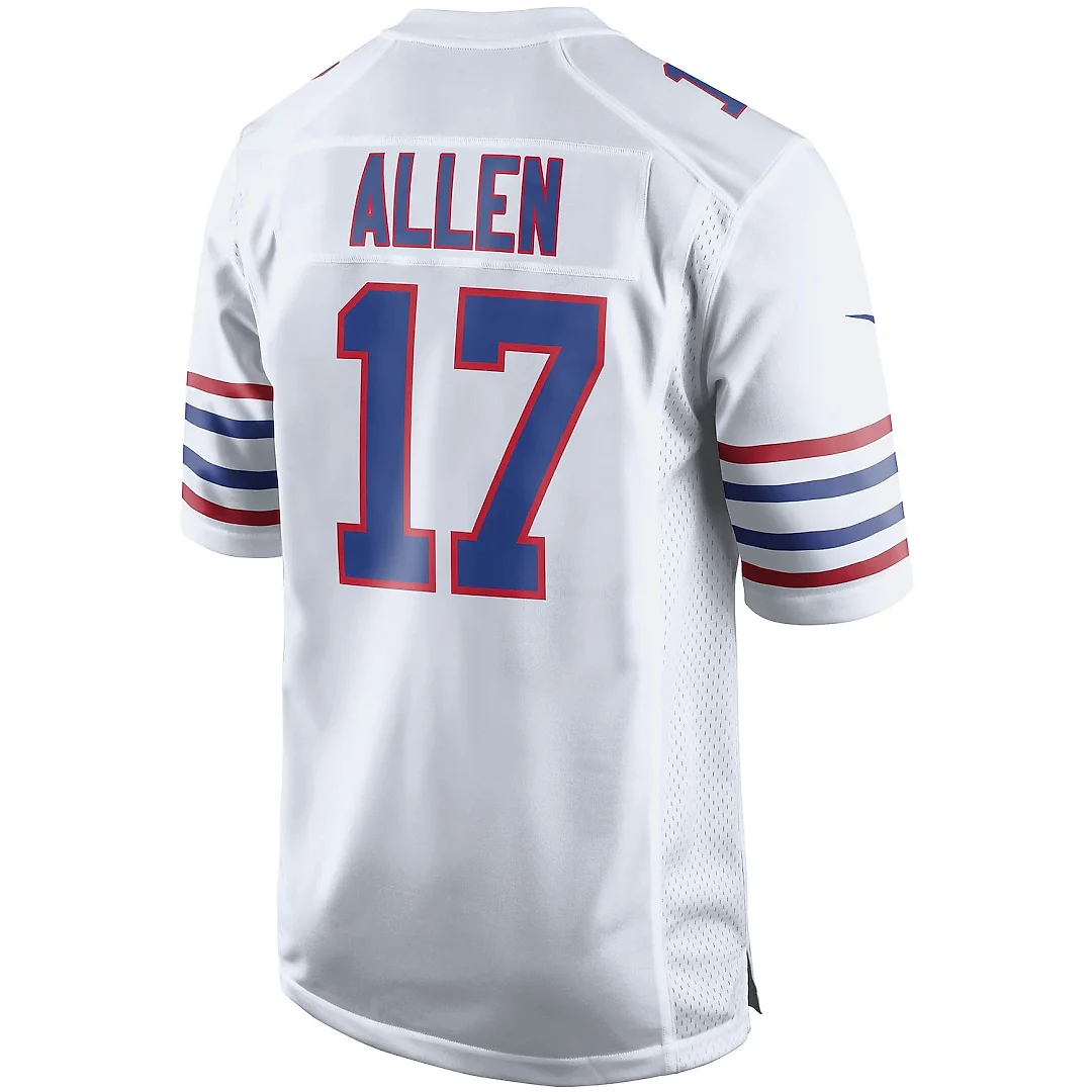 Zennovawear Men's Buffalo Bills Josh Allen White Alternate Game Player Jersey