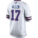 Zennovawear Men's Buffalo Bills Josh Allen White Game Player Jersey