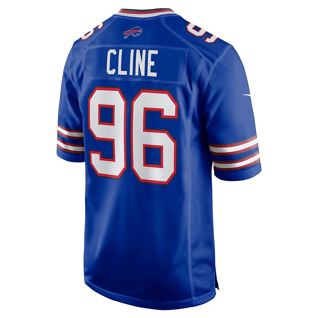 Zennovawear Men's Buffalo Bills Kameron Cline Royal Team Game Jersey