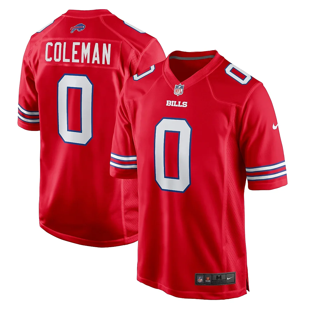 Zennovawear Men's Buffalo Bills Keon Coleman Red Alternate Game Jersey