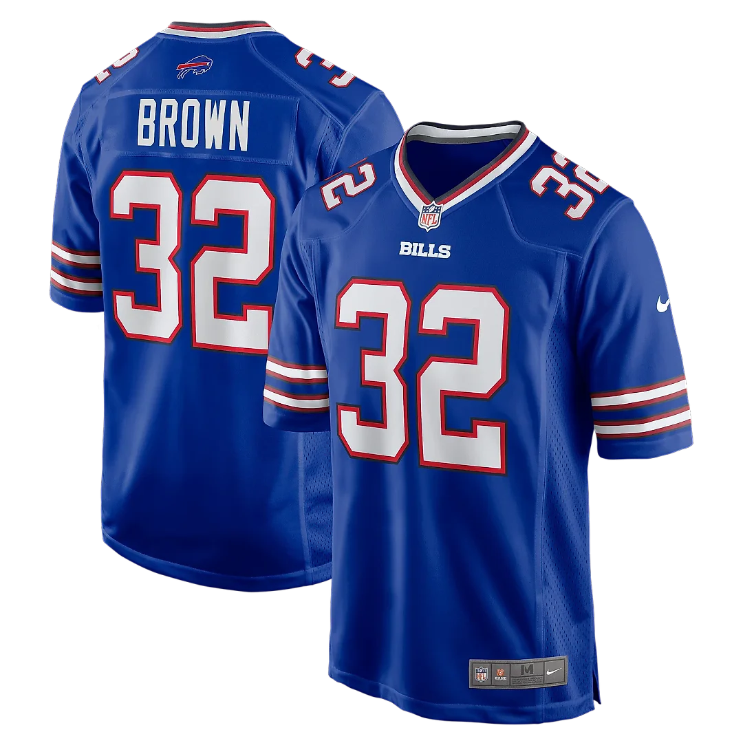 Zennovawear Men's Buffalo Bills Kyron Brown Royal Game Jersey