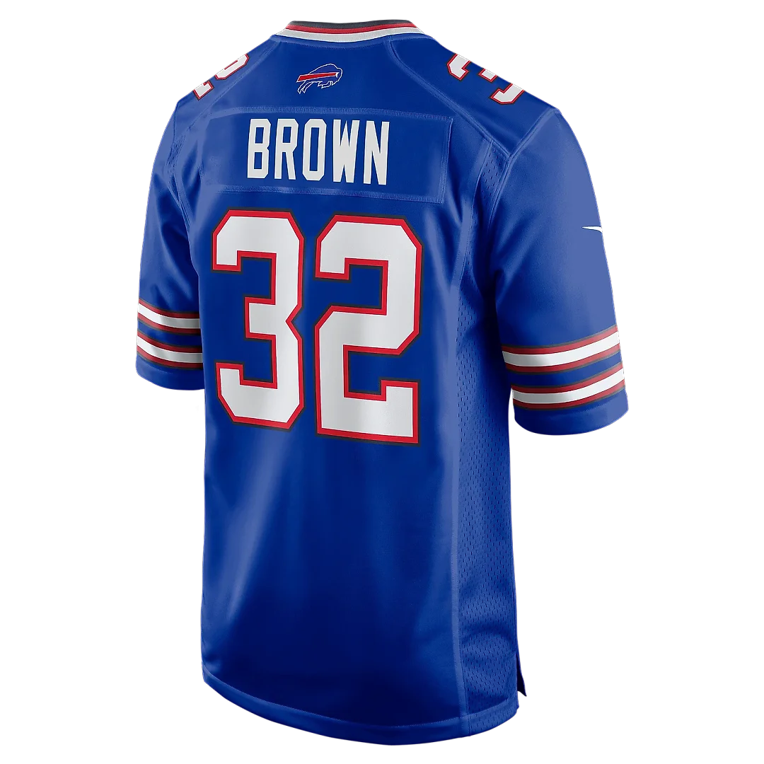 Zennovawear Men's Buffalo Bills Kyron Brown Royal Game Jersey