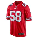 Zennovawear Men's Buffalo Bills Matt Milano Red Alternate Game Jersey