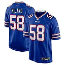 Zennovawear Men's Buffalo Bills Matt Milano Royal Game Player Jersey