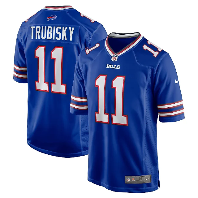 Zennovawear Men's Buffalo Bills Mitchell Trubisky Royal Game Jersey