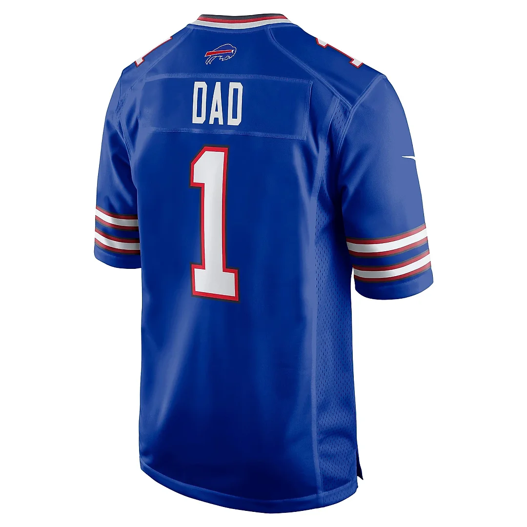 Zennovawear Men's Buffalo Bills Number 1 Dad Royal Game Jersey