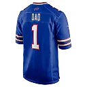 Zennovawear Men's Buffalo Bills Number 1 Dad Royal Game Jersey