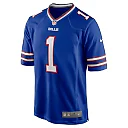 Zennovawear Men's Buffalo Bills Number 1 Groom Royal Game Jersey