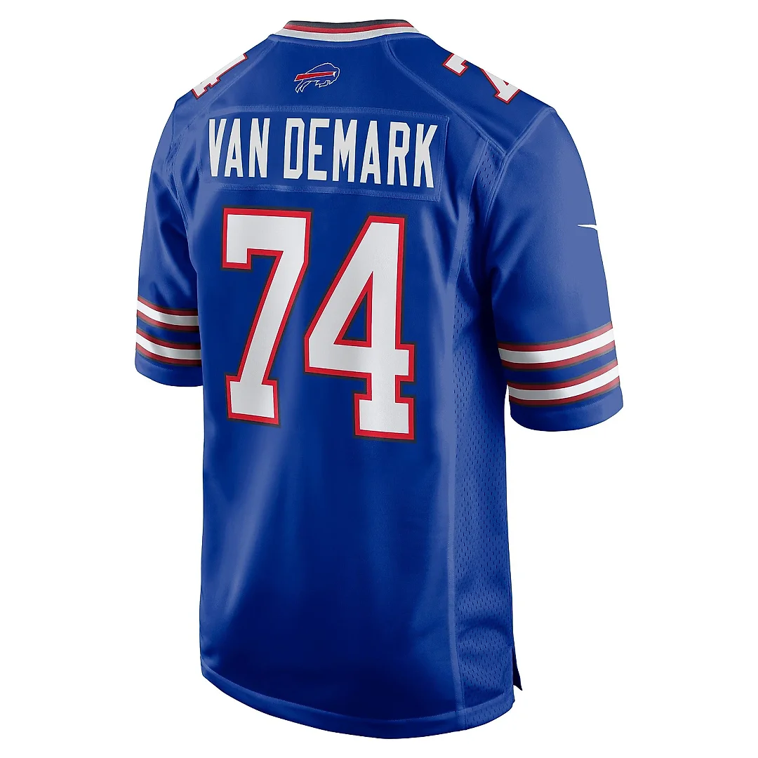 Zennovawear Men's Buffalo Bills Ryan Van Demark Royal Game Player Jersey