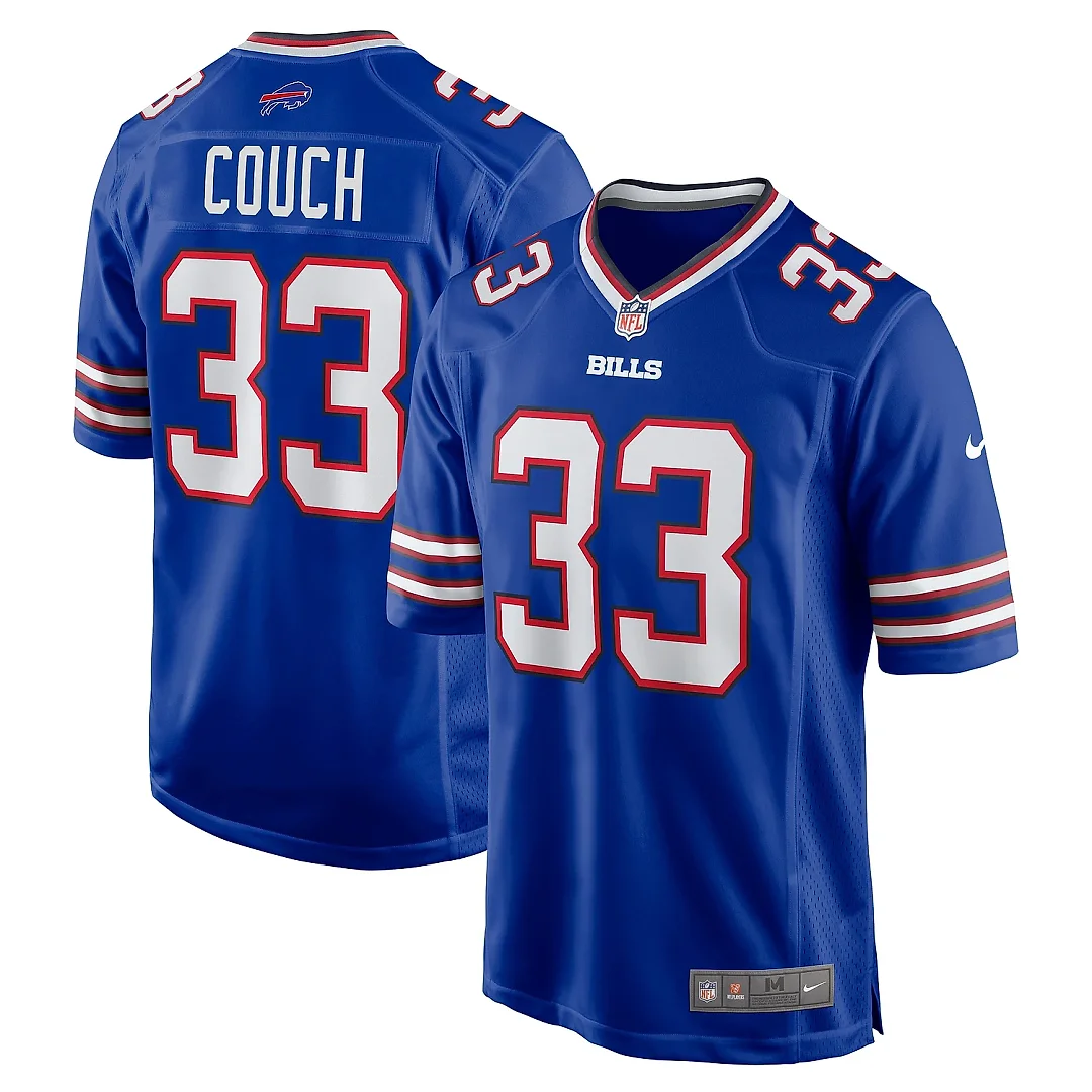Zennovawear Men's Buffalo Bills Te'Cory Couch Royal Game Jersey