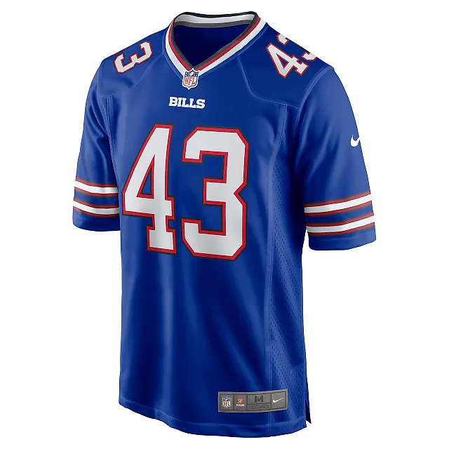 Zennovawear Men's Buffalo Bills Terrel Bernard Royal Game Player Jersey