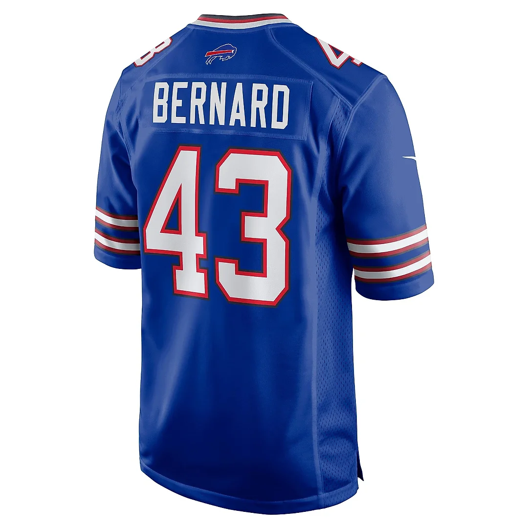 Zennovawear Men's Buffalo Bills Terrel Bernard Royal Game Player Jersey