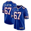 Zennovawear Men's Buffalo Bills Travis Clayton Royal Game Jersey