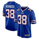 Zennovawear Men's Buffalo Bills Tre Norwood Royal Team Game Jersey