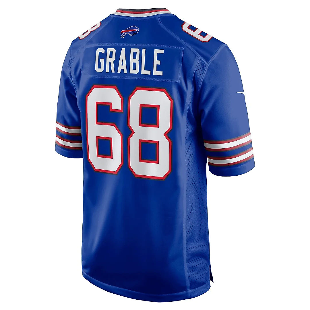 Zennovawear Men's Buffalo Bills Tylan Grable Royal Game Jersey