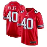 Zennovawear Men's Buffalo Bills Von Miller Red Alternate Game Jersey