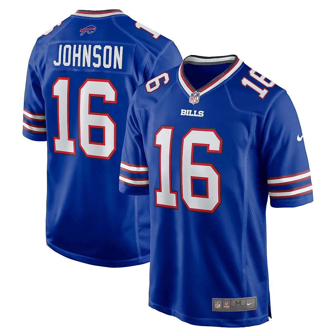 Zennovawear Men's Buffalo Bills Xavier Johnson Royal Game Jersey