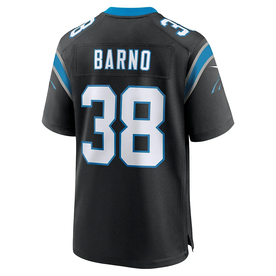 Zennovawear Men's Carolina Panthers Amar? Barno Black Game Jersey