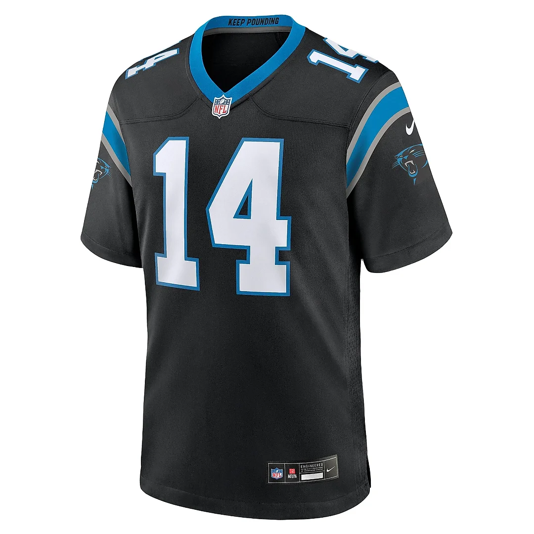Zennovawear Men's Carolina Panthers Andy Dalton Black Team Game Jersey