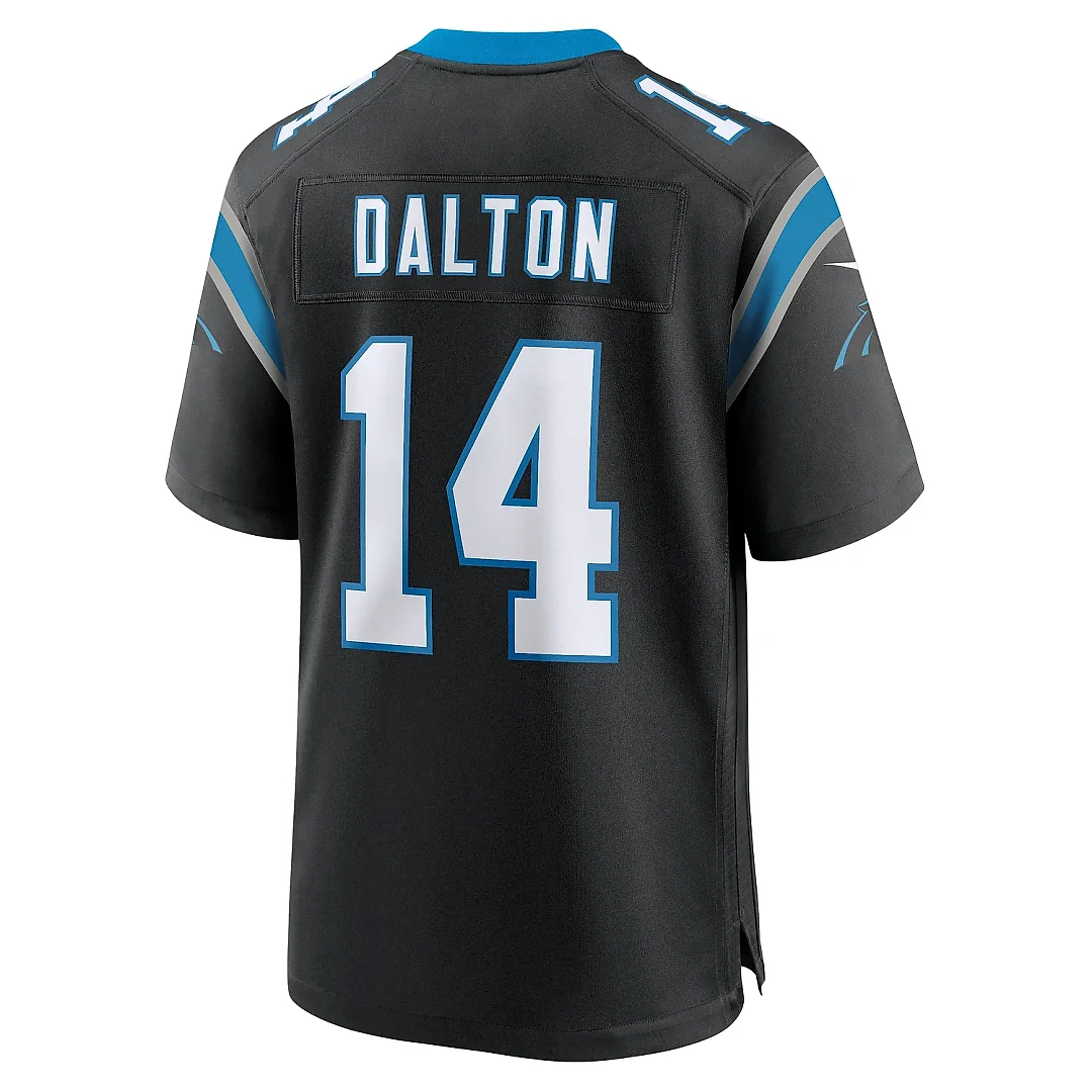 Zennovawear Men's Carolina Panthers Andy Dalton Black Team Game Jersey