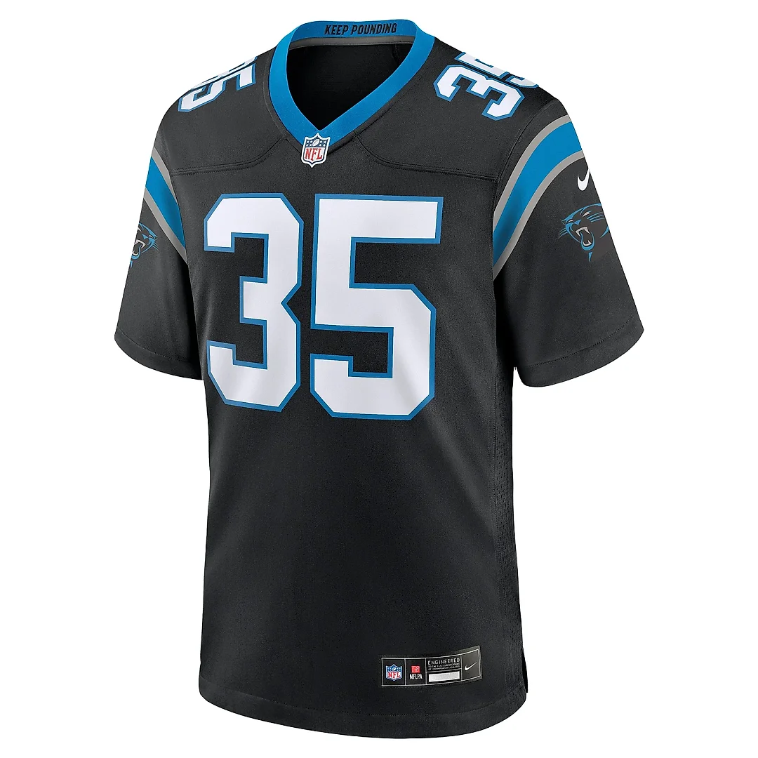 Zennovawear Men's Carolina Panthers Anthony Brown Black Game Jersey