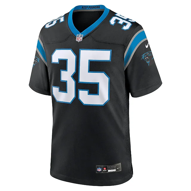 Zennovawear Men's Carolina Panthers Anthony Brown Black Game Jersey