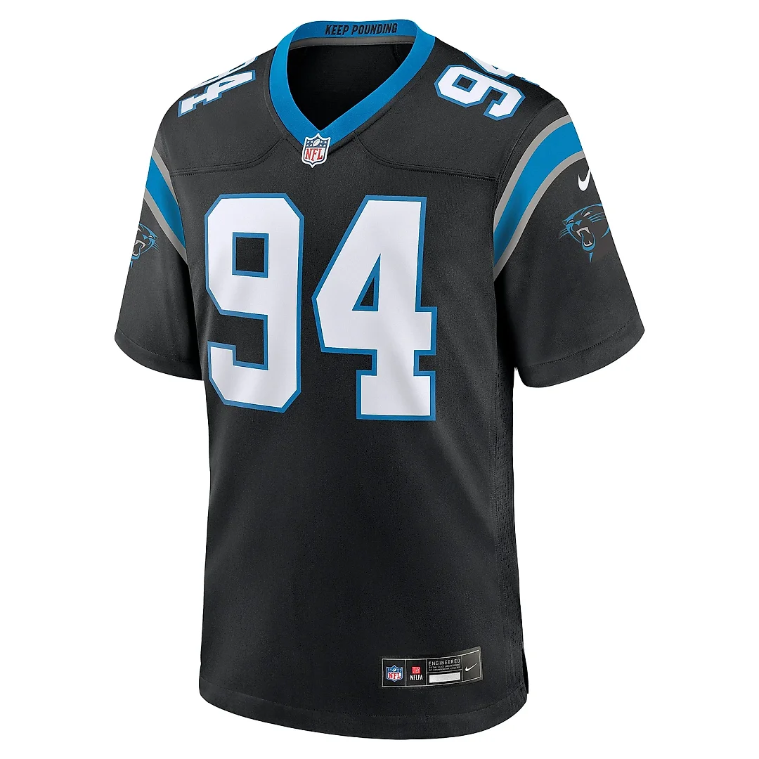 Zennovawear Men's Carolina Panthers A'Shawn Robinson Black Game Jersey