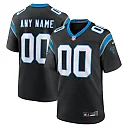 Zennovawear Men's Carolina Panthers Black Custom Game Jersey