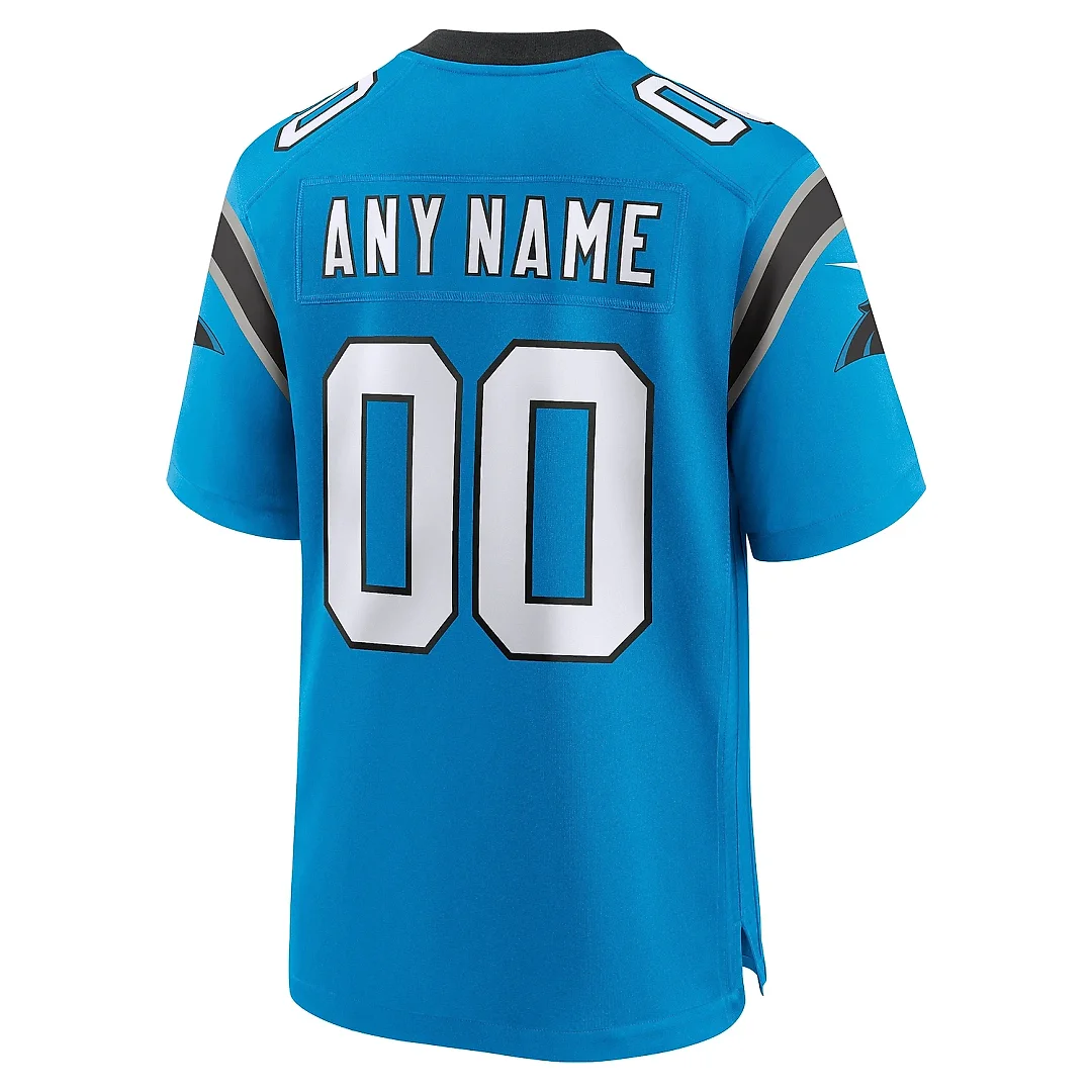 Zennovawear Men's Carolina Panthers Blue Alternate Custom Game Jersey
