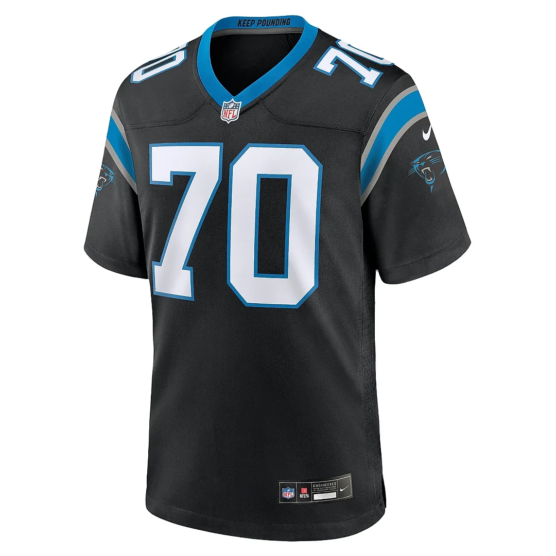 Zennovawear Men's Carolina Panthers Brady Christensen Black Team Game Jersey