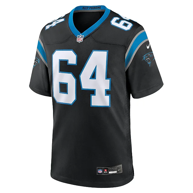 Zennovawear Men's Carolina Panthers Brett Toth Black Game Jersey
