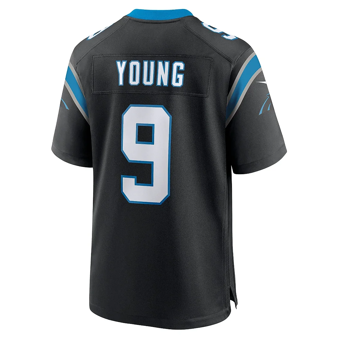 Zennovawear Men's Carolina Panthers Bryce Young Black Team Game Jersey