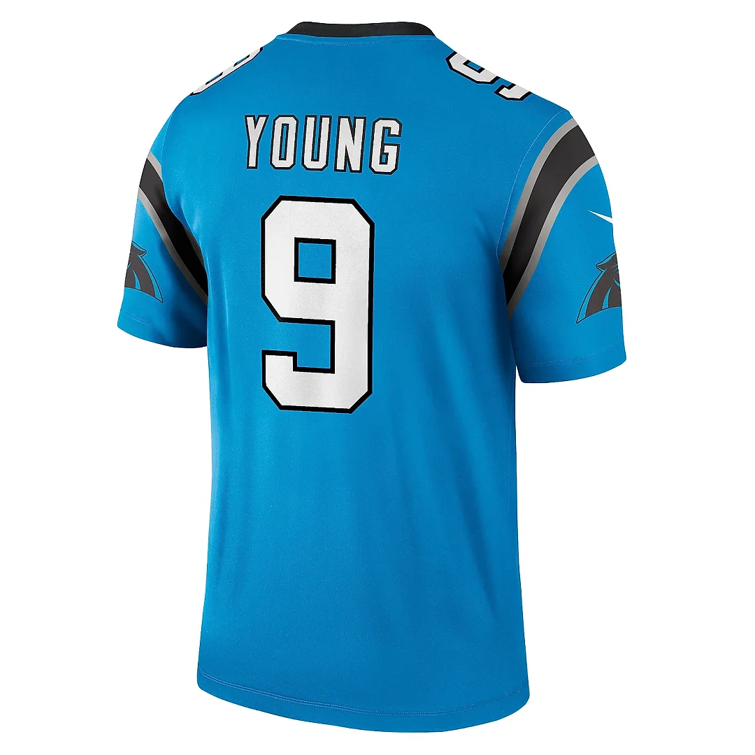 Zennovawear Men's Carolina Panthers Bryce Young Blue Alternate Legend Player Performance Top