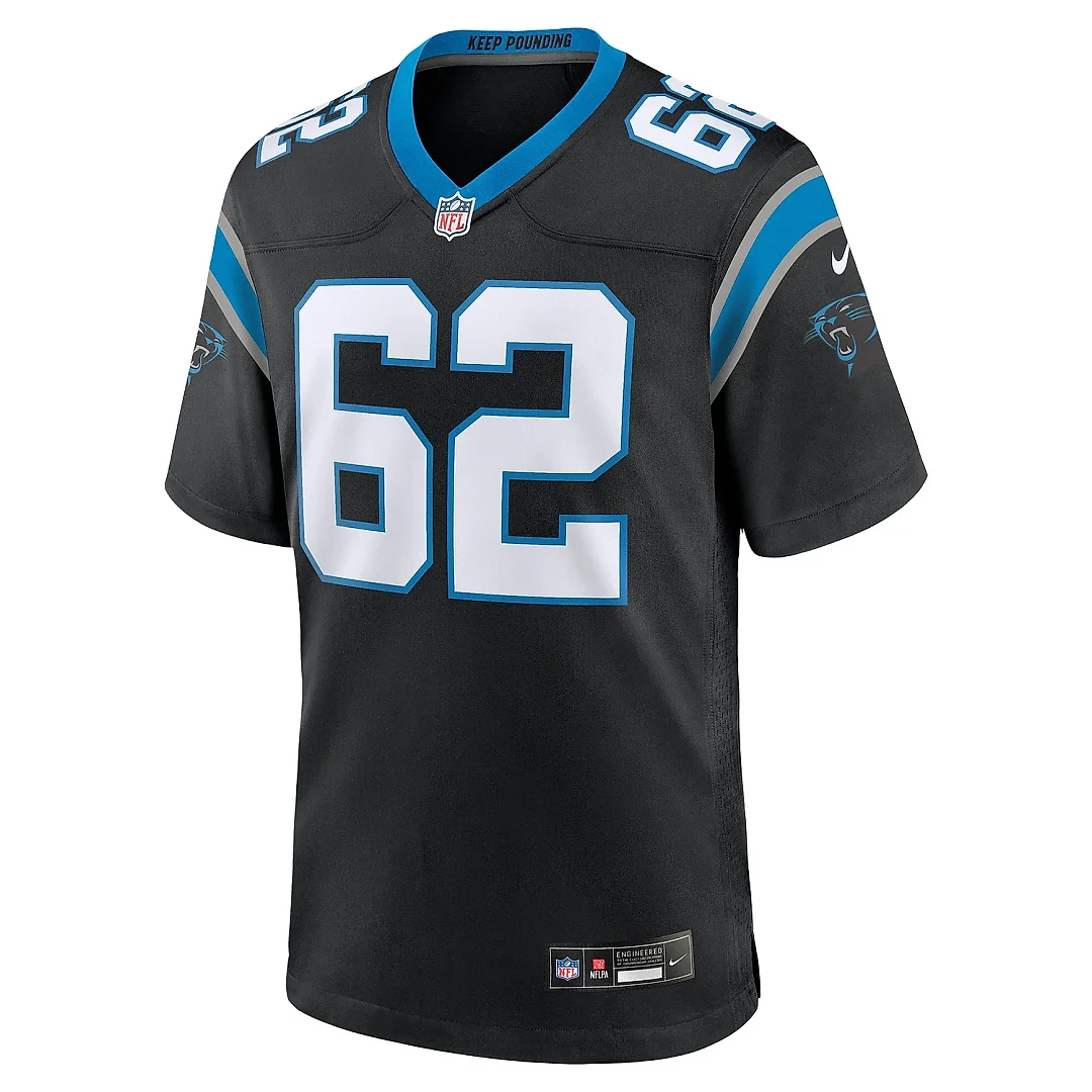 Zennovawear Men's Carolina Panthers Chandler Zavala Black Game Jersey