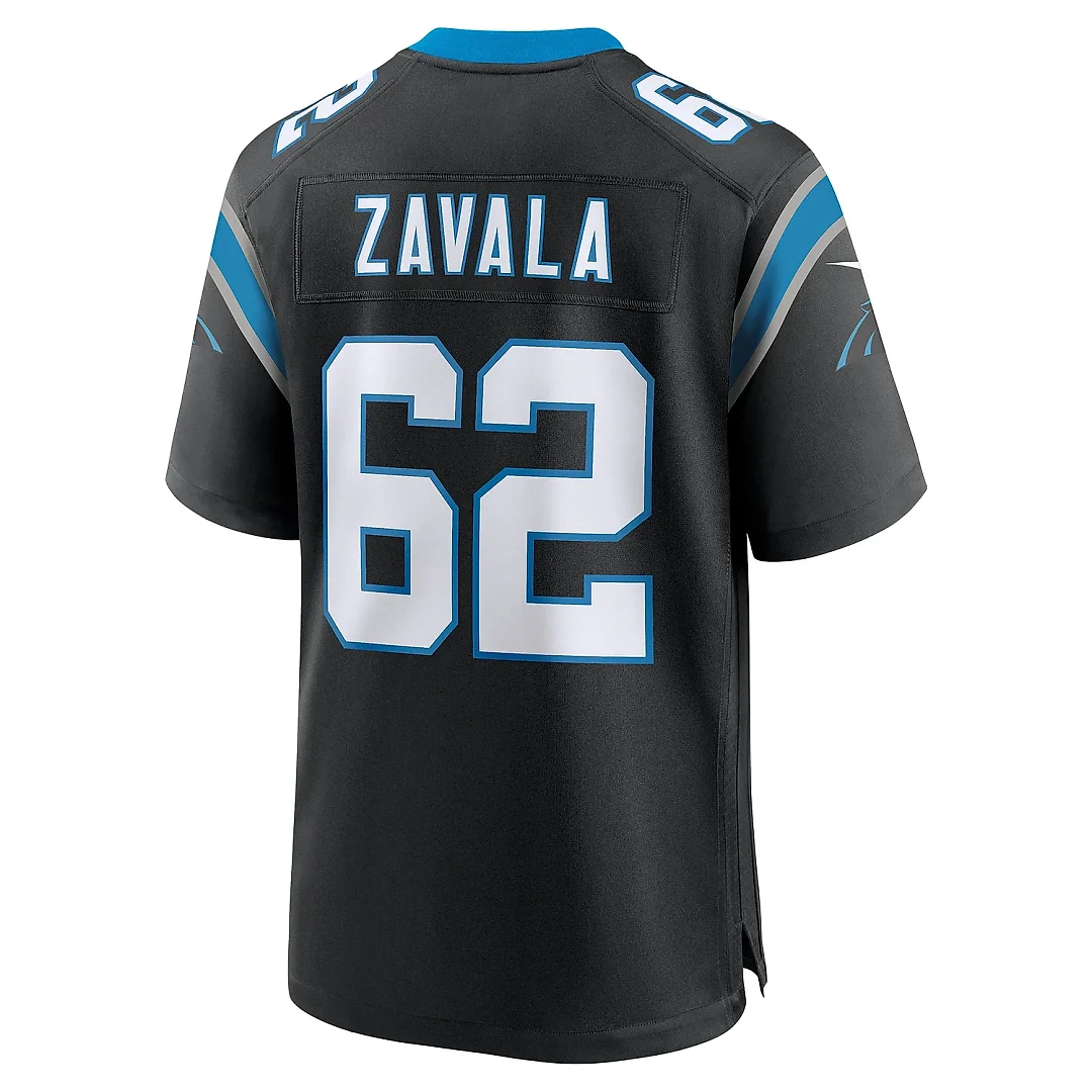 Zennovawear Men's Carolina Panthers Chandler Zavala Black Game Jersey